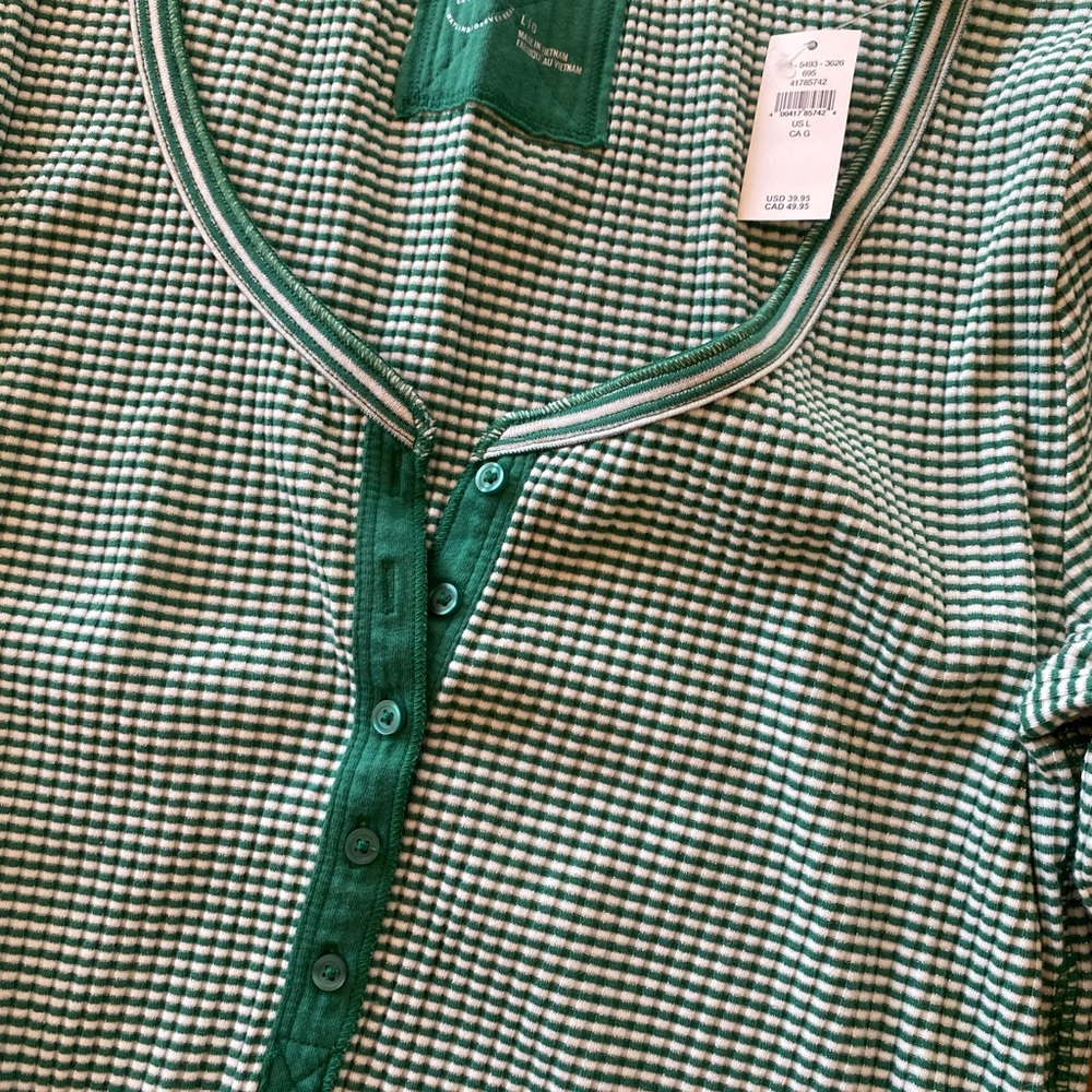 Aerie Striped Glittery Henley